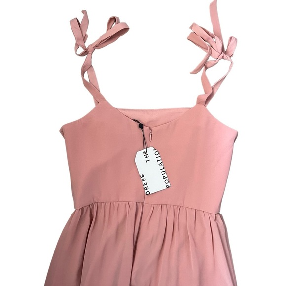 Dress The Population Adonia Sleeveless Square-Neck Maxi Gown Blush Size Small - Picture 12 of 12